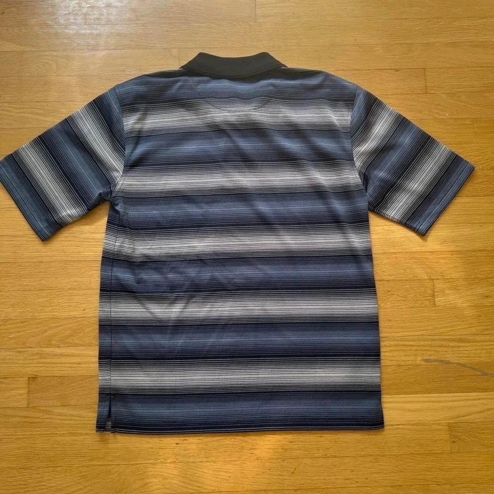 PGA Tour blue striped golf polo shirt, Men's Large Tall - Picture 7 of 8